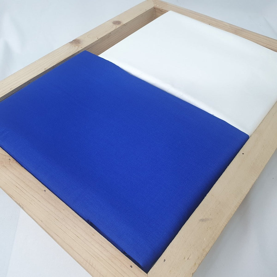 Kurta Set - [Cotton 100%] Kurta Pyjama (Royal Blue) - Unstitched - Regular - Dakshina Store