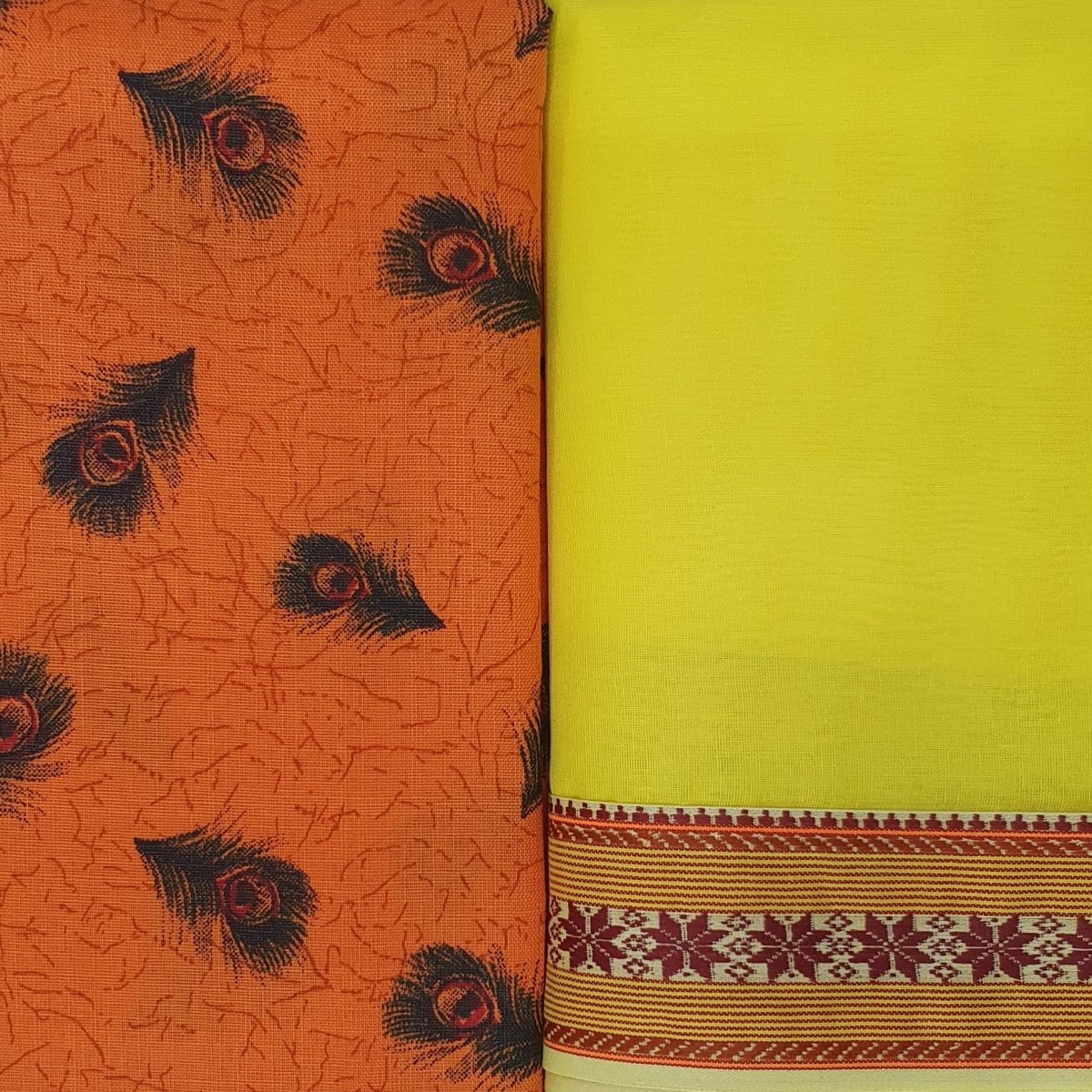 Dhoti Kurta - Bhagwat Orange Yellow Dhoti Kurta - Dakshina Store