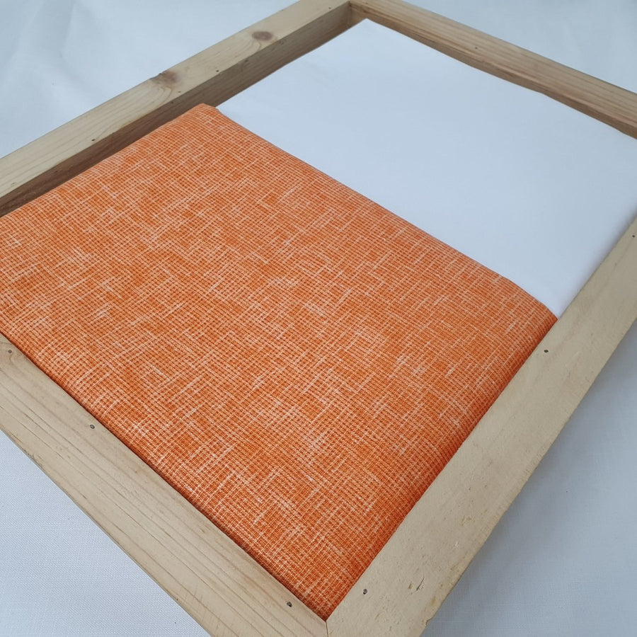 Kurta Set - Kurta Pyjama (Orange Mini) - Unstitched - Regular - Dakshina Store